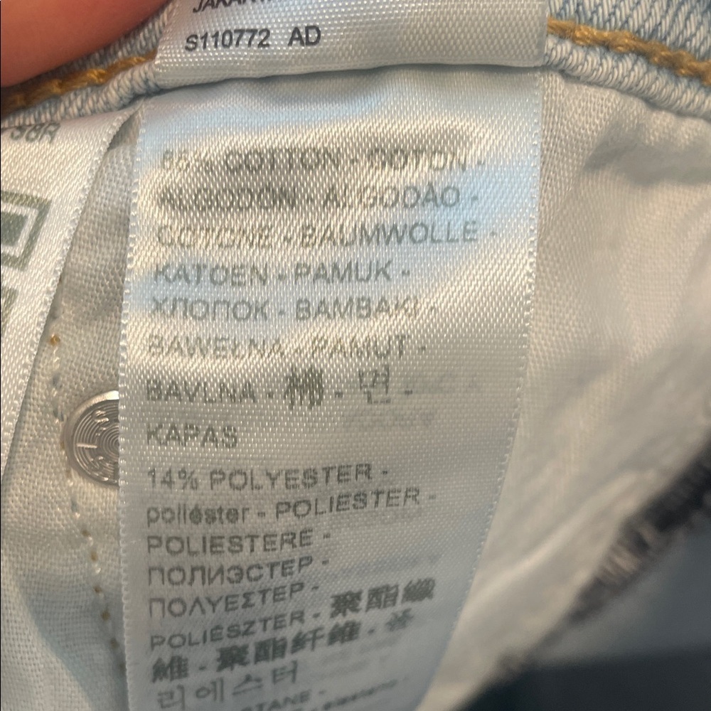 Levi's Button Fly Ribcage Straight Ankle Jeans 28 - Picture 8 of 8